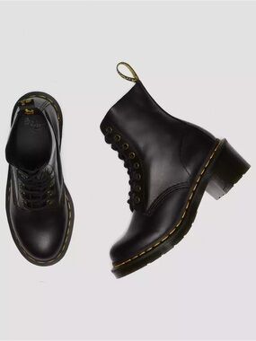DR. MARTENS Clemency Made in England Vintage Black Boots